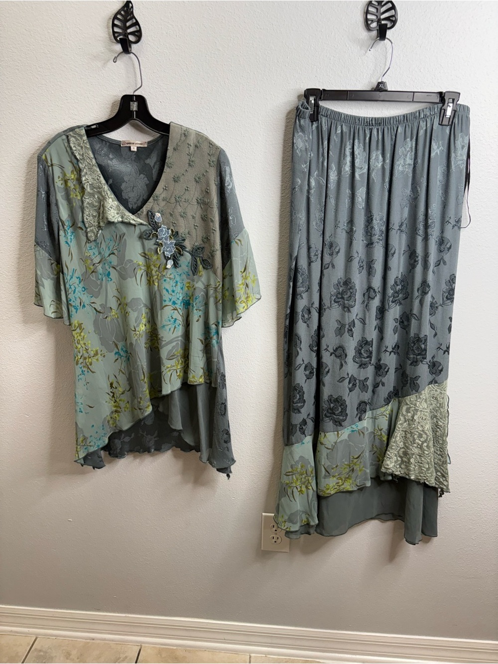 Spencer Alexis Boho Whimsical Skirt Set Size 16